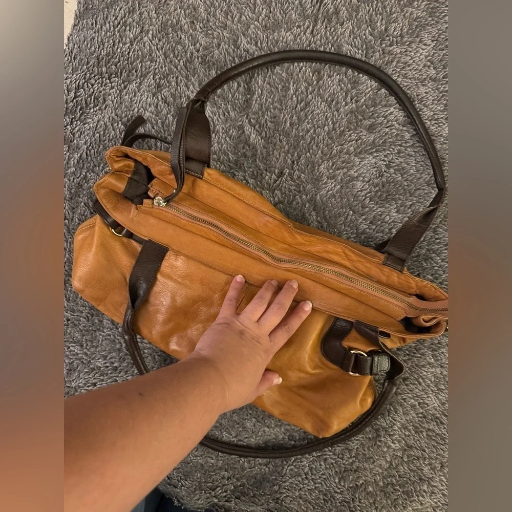 VALENTINA Brown Leather Shoulder Bag
